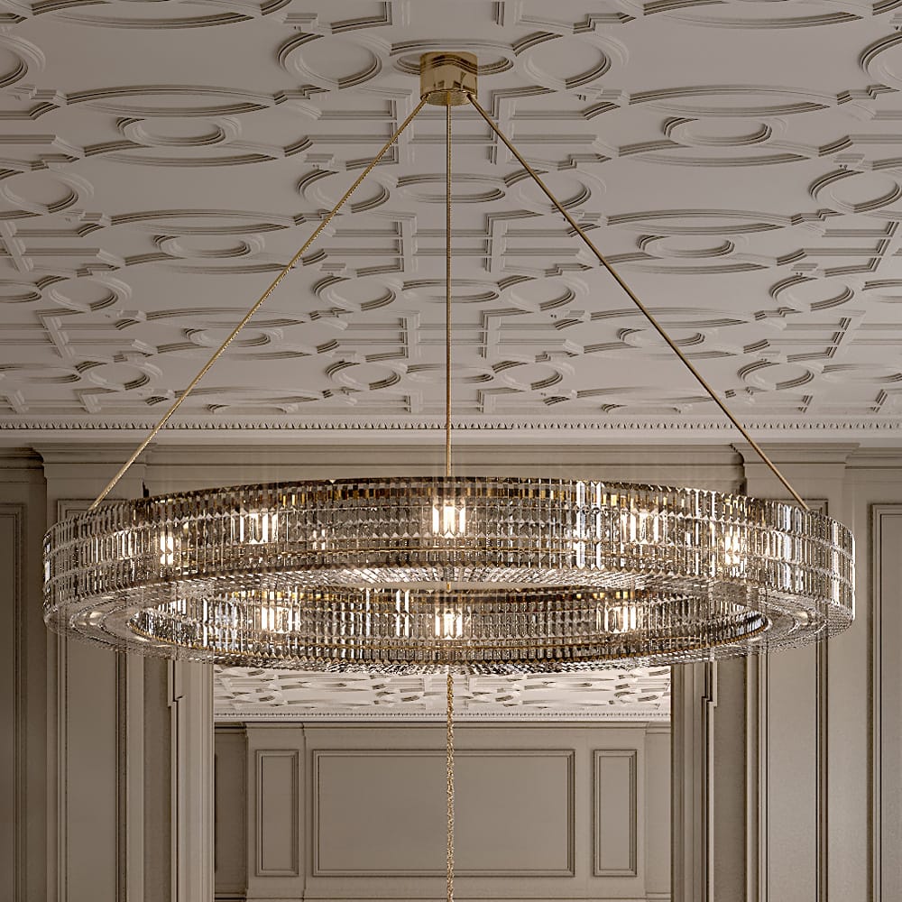 contemporary crystal corona chandelier