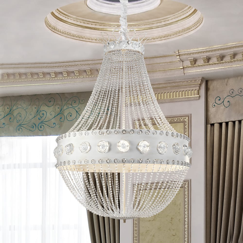 murano glass swarovski crystal empire chandelier
