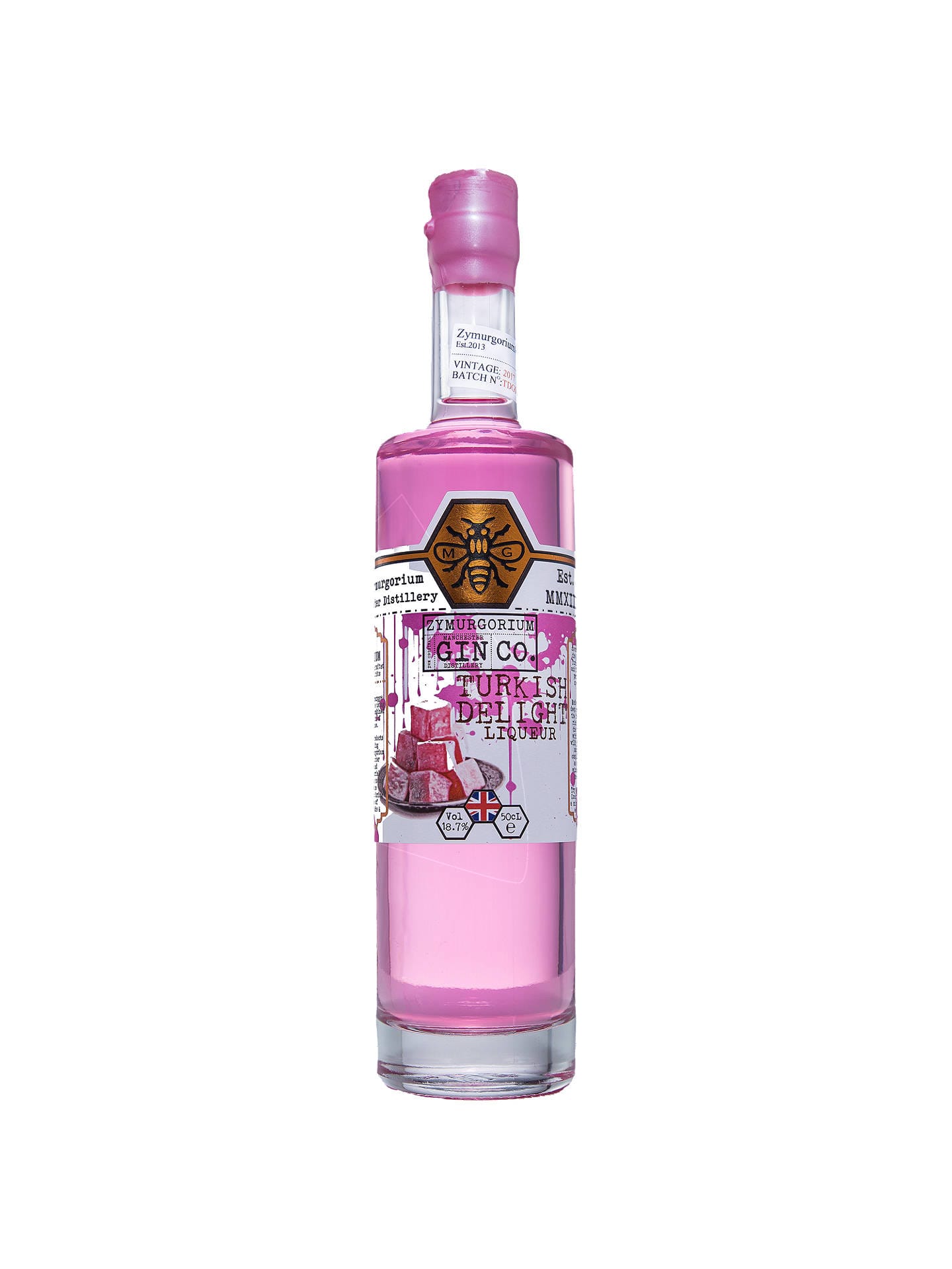 gift guide, Zymurgorium turkish delight gin liqueur, pink liqueur in bottle