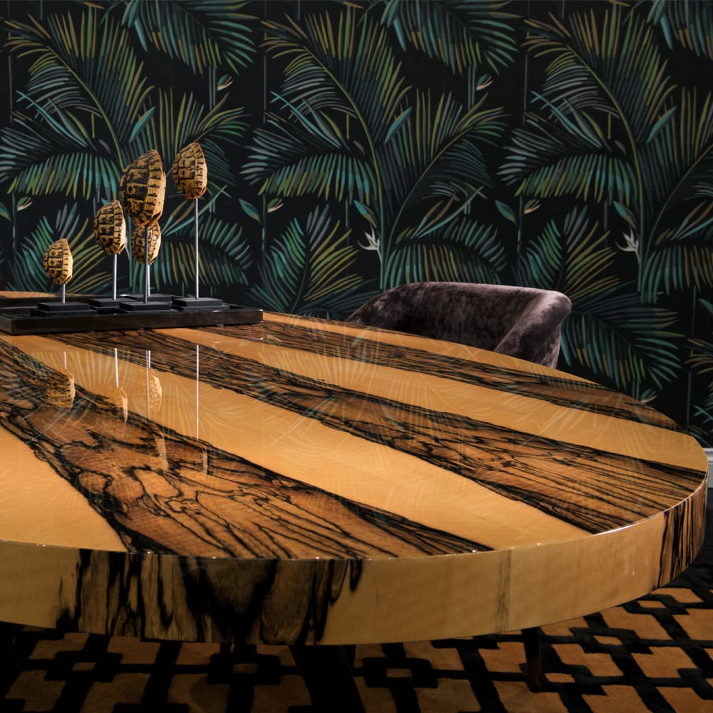 oval dining table striking albin wood veneer bespoke options