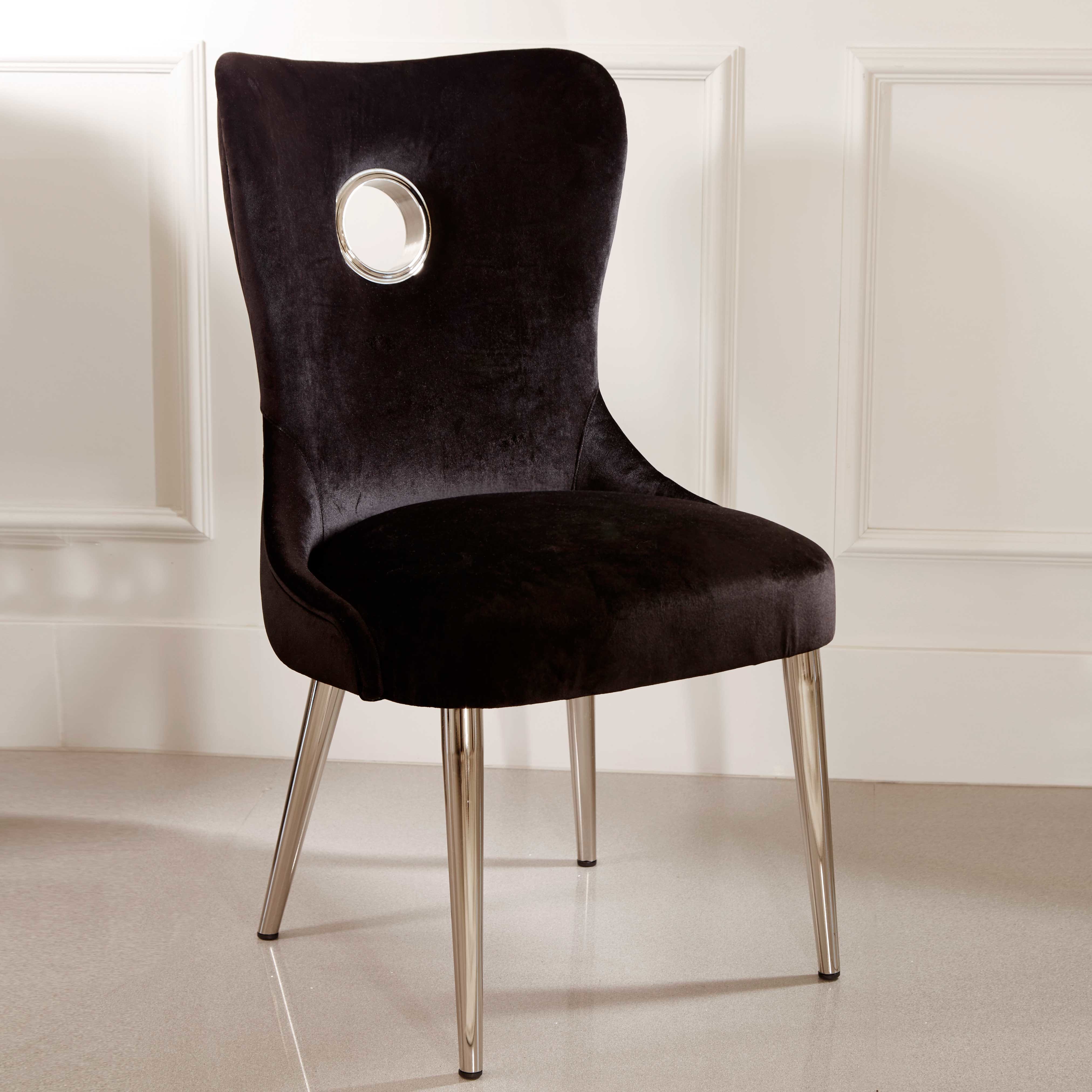 Ex-display-Black-velvet-art-deco-dining-Chair-1