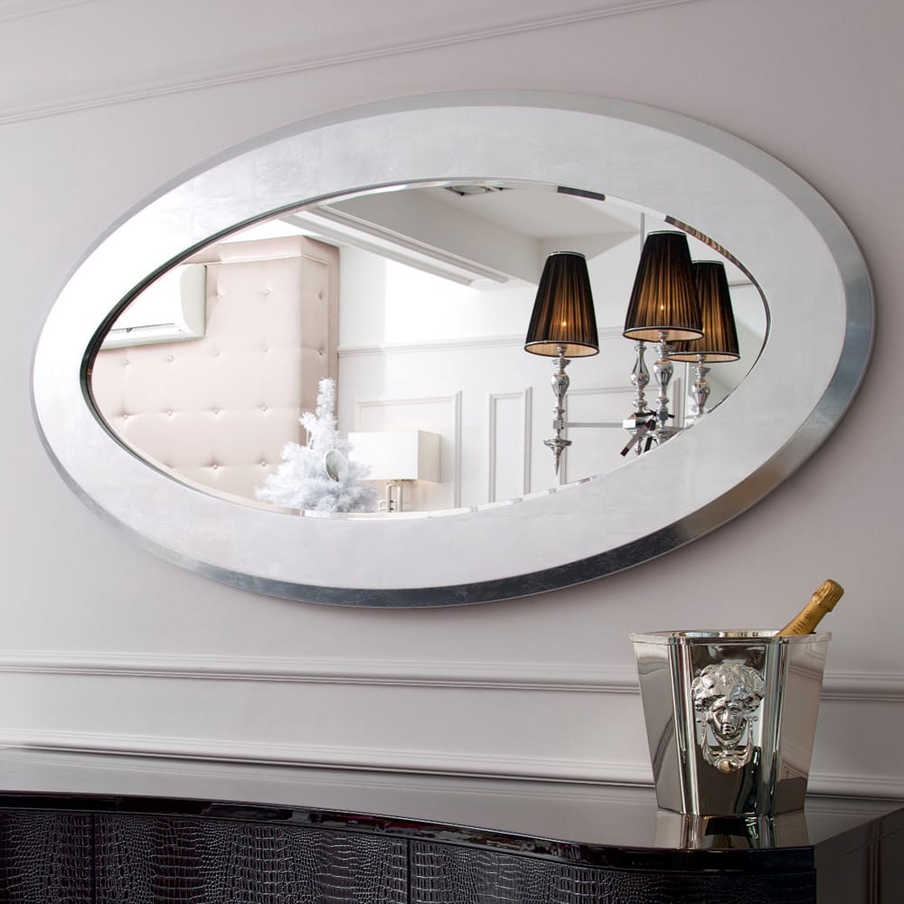 Ex-display-Designer-Italian-Oval-Silver-Leaf-Mirror-11