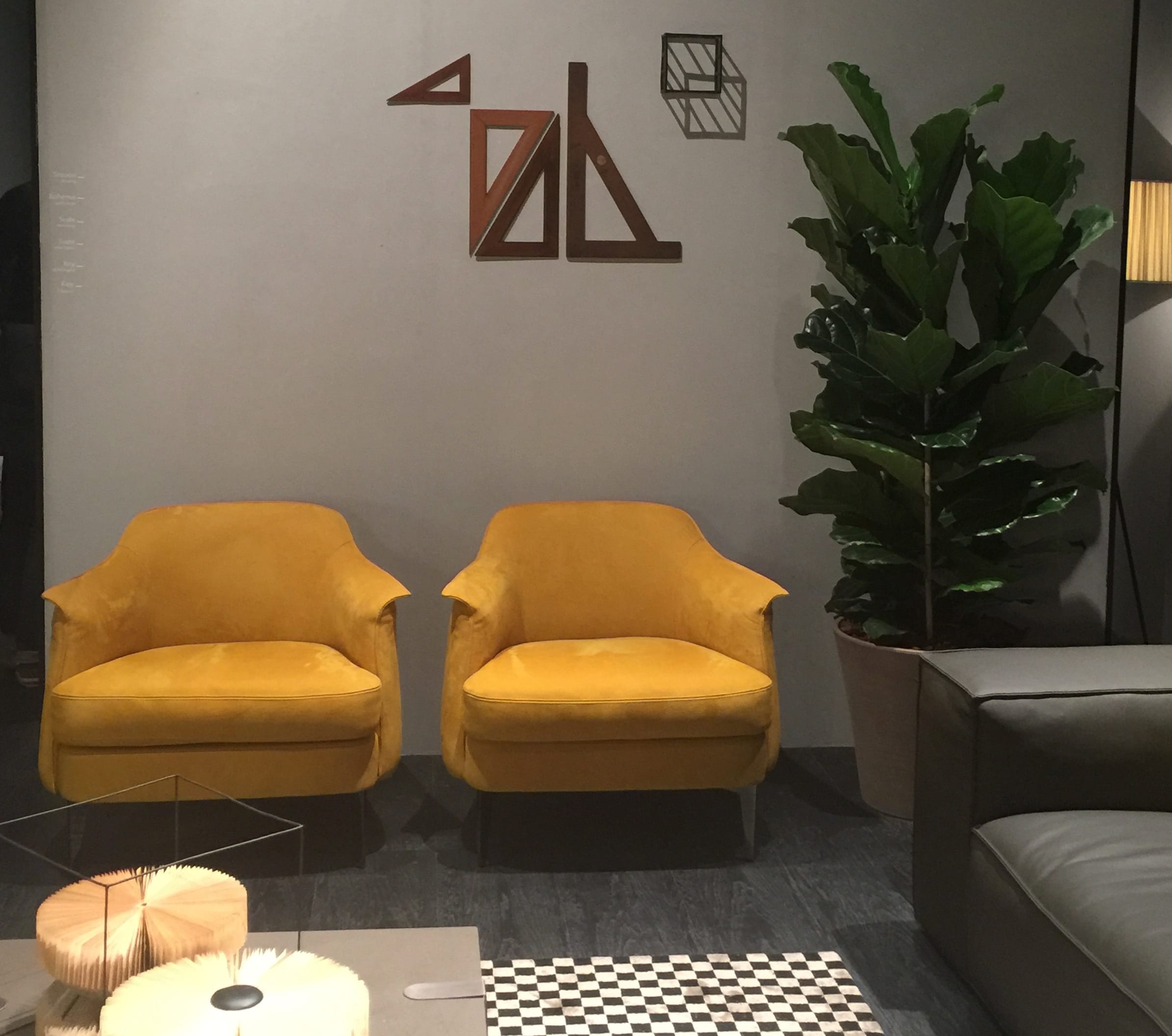 milan update mustard velvet armchairs