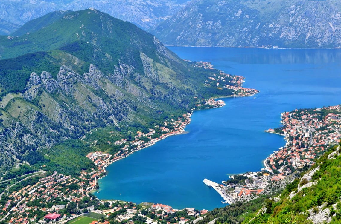 Kotor Bay view from mountains