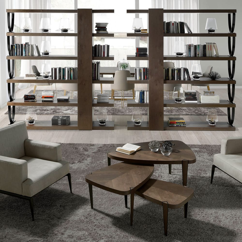 Impress the guests, London Collection bookshelf, contemporary style with aged oak veneer