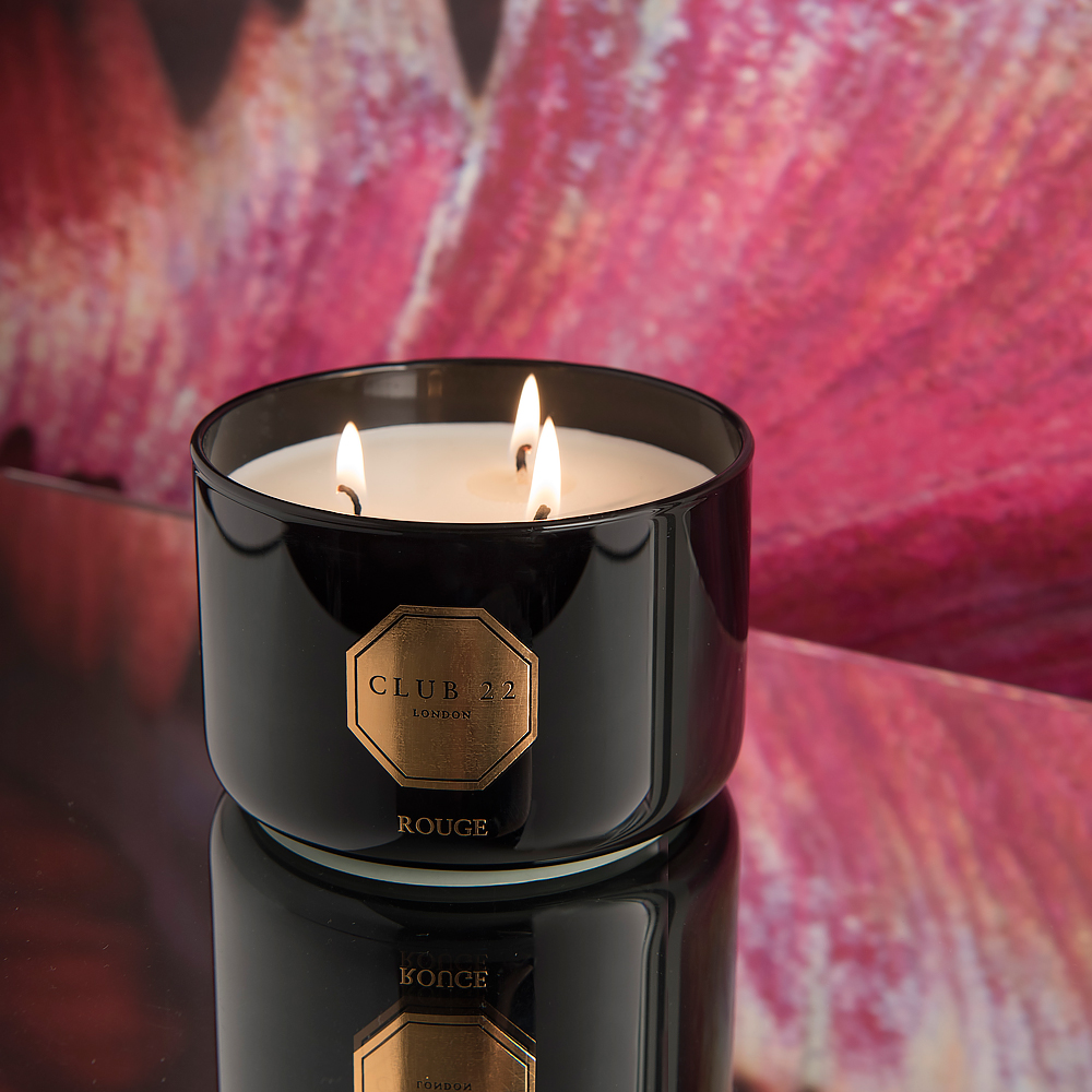 Luxury Rose Gold And Black Scented 3 Wick Votive Candle