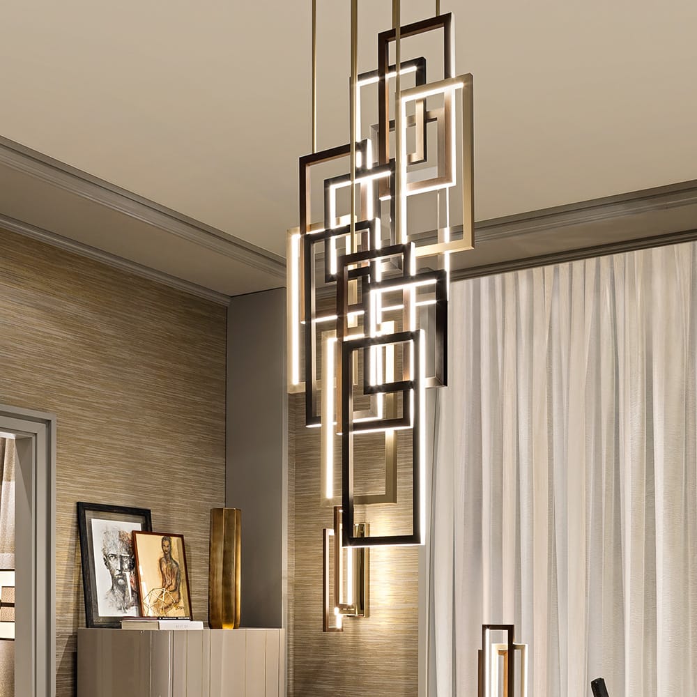 modern geometric chandelier