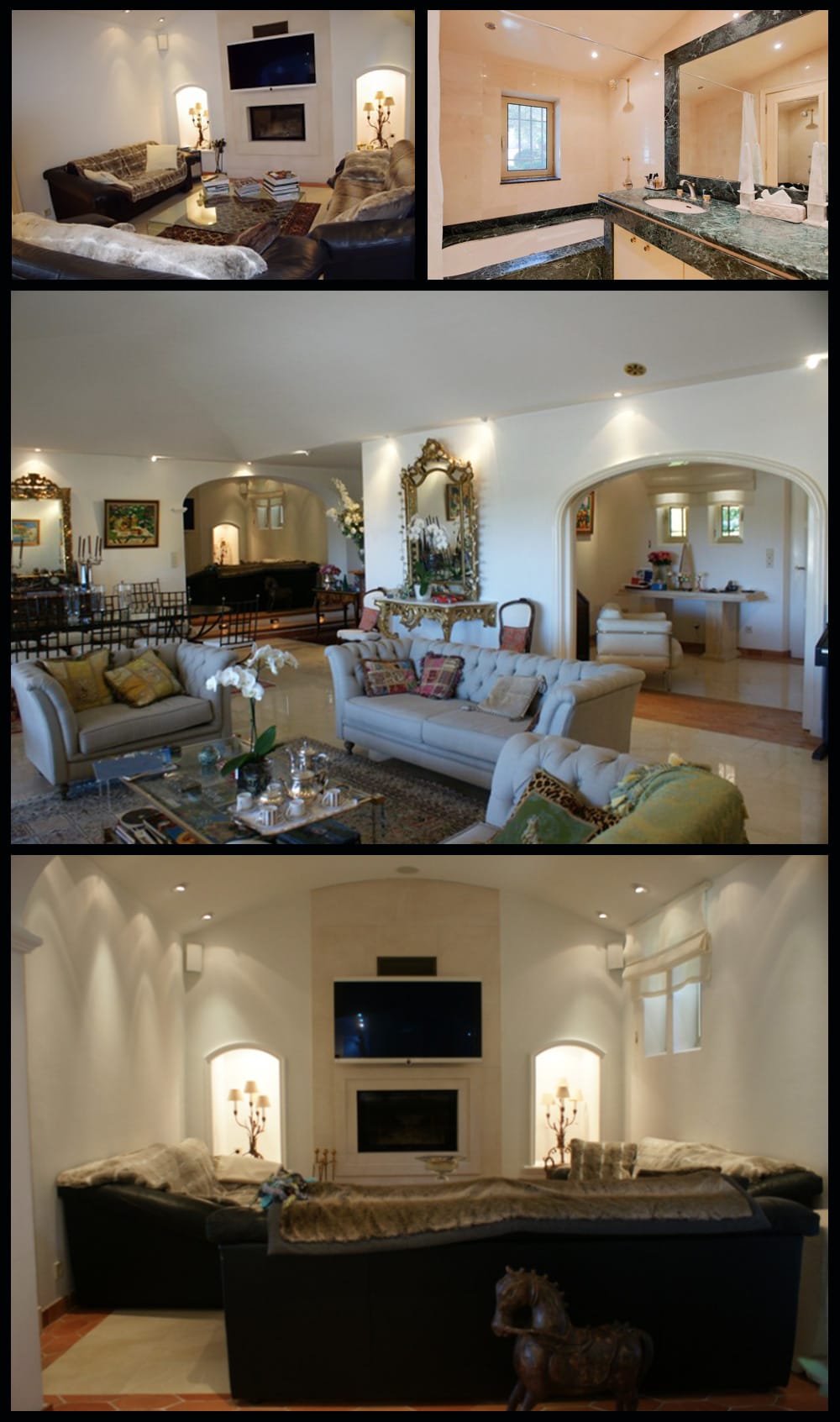 Award winning Provence villa, before renovation, dated and uninspiring, ostentatious furniture