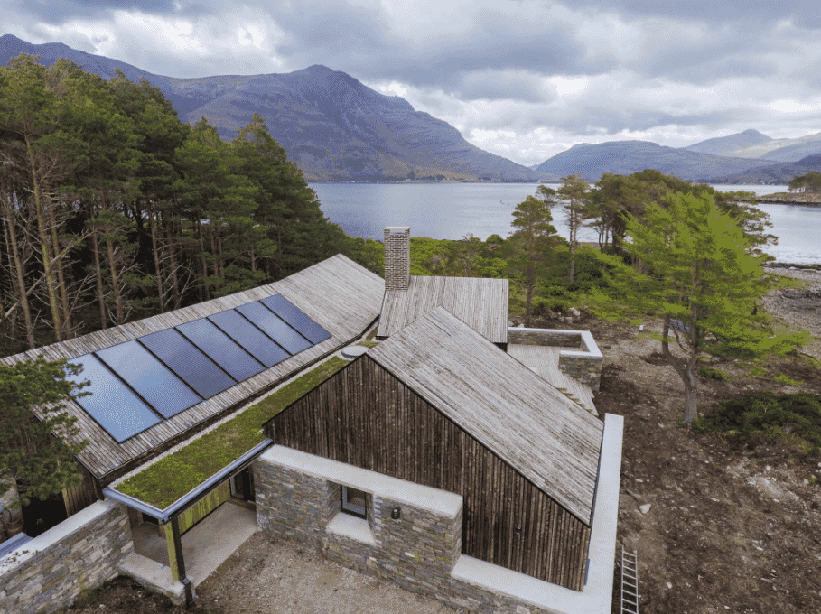 Lochside House living roof and solar panels RIBA Awards 2018