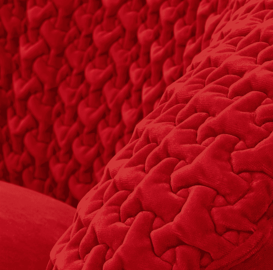 Textured Red Velvet Fabric