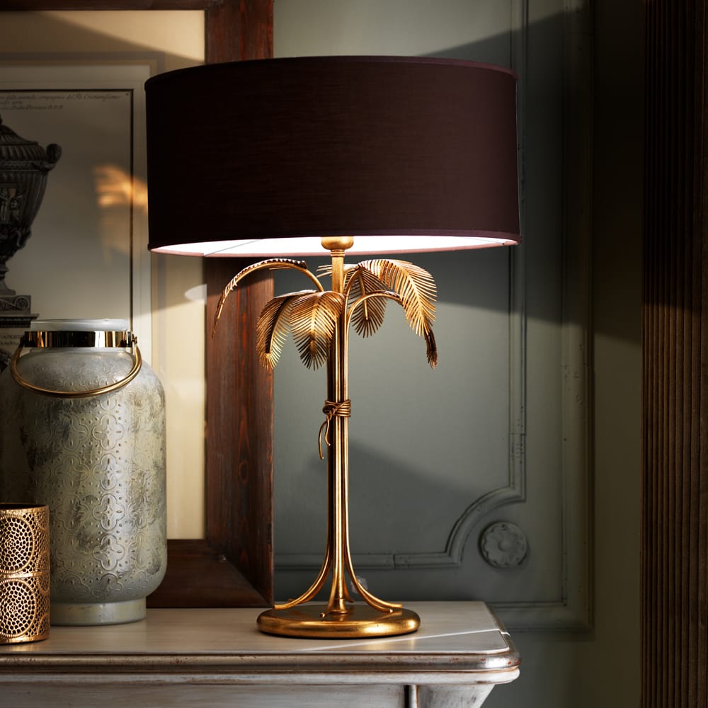 Exclusive Gold Leaf Italian Table Lamp