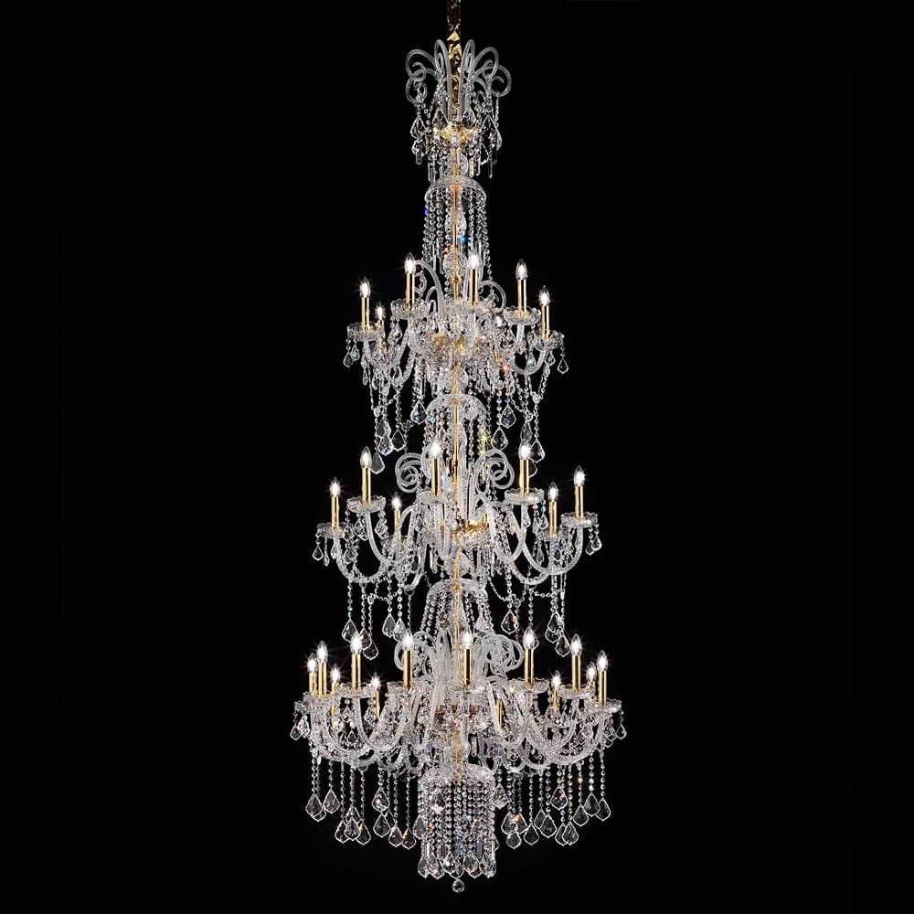 extra large traditional swarovski crystal stairwell chandelier