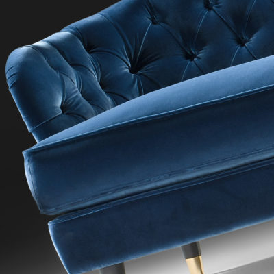 Button Upholstered Designer Velvet Sofa - Juliettes Interiors