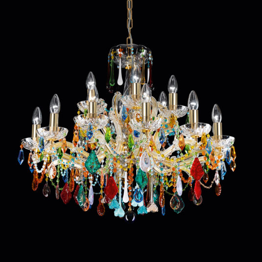 Exclusive Vintage Design Gold Plated Crystal Chandelier