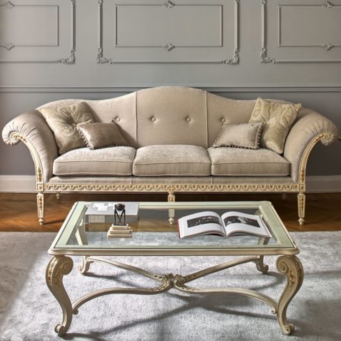 Designer Italian Classic Louis Glass Coffee Table - Juliettes Interiors