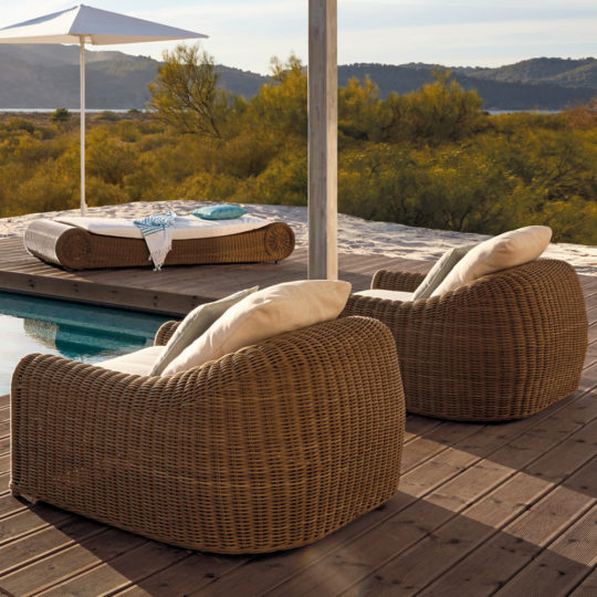 Designer Wicker Contemporary Outdoor Garden Armchair - Juliettes Interiors