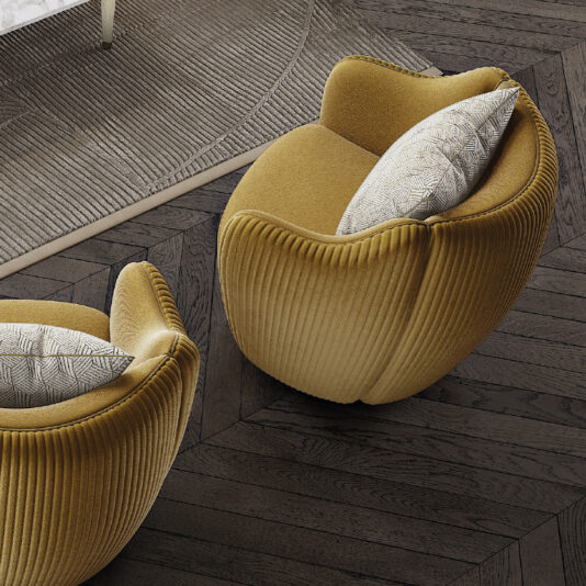 Exclusive Modern Italian Velvet Quilted Tub Armchair - Juliettes Interiors