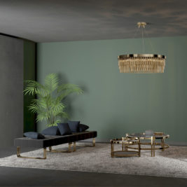 Gold Plated Designer Contemporary Chandelier - Juliettes Interiors