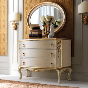 High End Rococo Chest of Drawers and Mirror Set - Juliettes Interiors