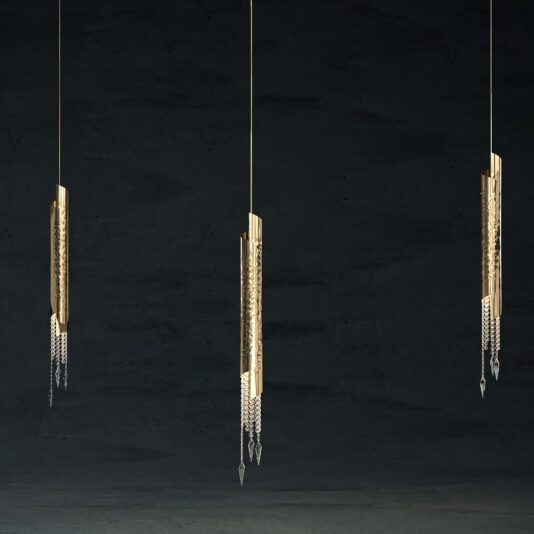 Gold Plated Crystal Single Pendant Chandelier