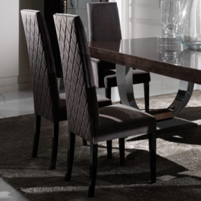 Large Modern Italian Veneered Extendable Dining Table Set - Juliettes