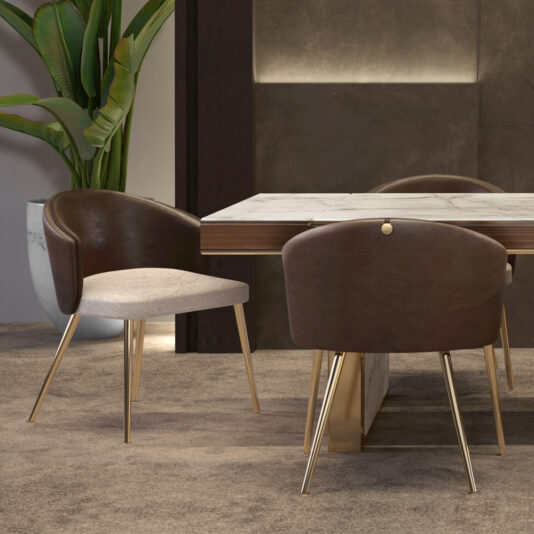 Luxury Designer Two-Tone Dining Chair