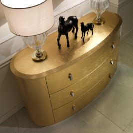 Oval Gold Chest of Drawers - Juliettes Interiors