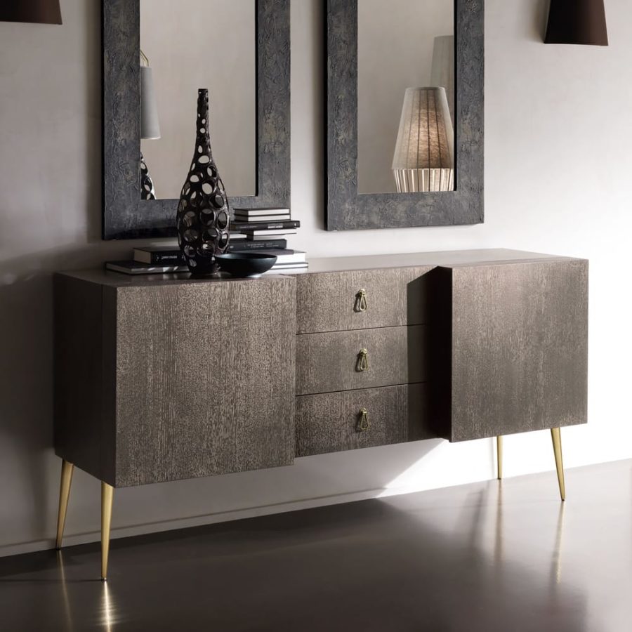 Luxury Italian Designer Oak Veneer Sideboard - Juliettes Interiors