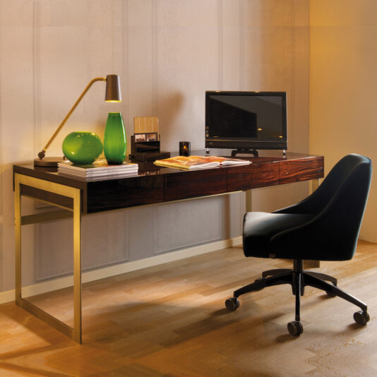 Luxury Italian Macassar Writing Desk - Juliettes Interiors