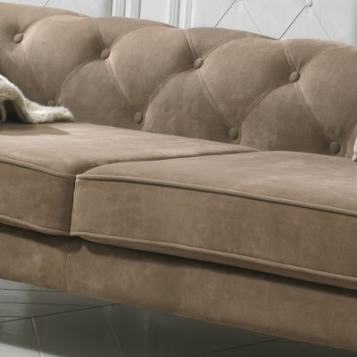 Modern Italian Nubuck Leather Designer Sofa - Juliettes Interiors