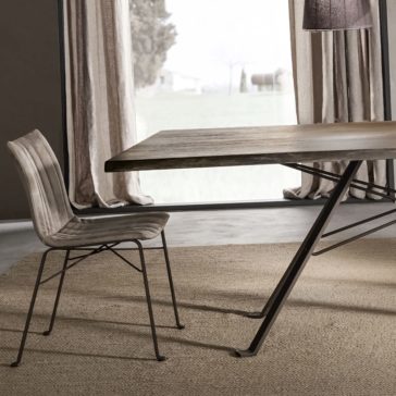 Modern Wooden Italian Rectangular Dining Table Set - Juliettes Interiors