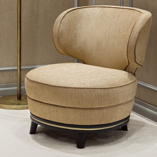 Upholstered Italian Designer Contemporary Occasional Chair