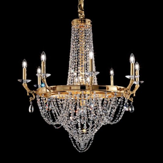 Empire Crystal Gold Plated Chandelier