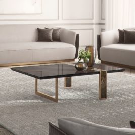 Modern Italian Ebony Veneered Coffee Table - Juliettes Interiors