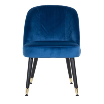 Blue Velvet Dining Chair - Juliettes Interiors