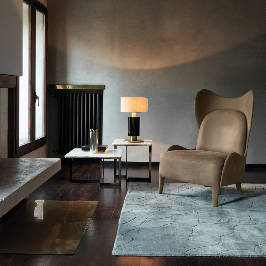 Contemporary Italian Designer Leather Porters Chair - Juliettes Interiors