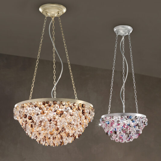 Modern Coloured Glass Chandelier