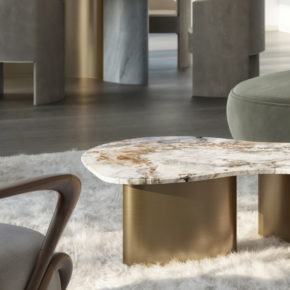 Exclusive Modern Precious Stone Coffee Table - Juliettes Interiors