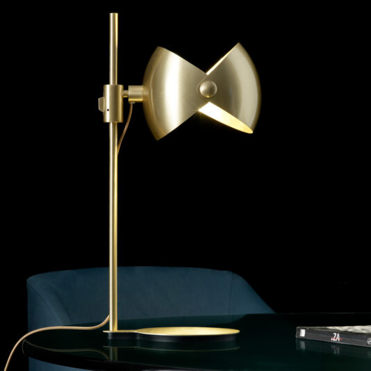 Contemporary Brass Adjustable Table Lamp