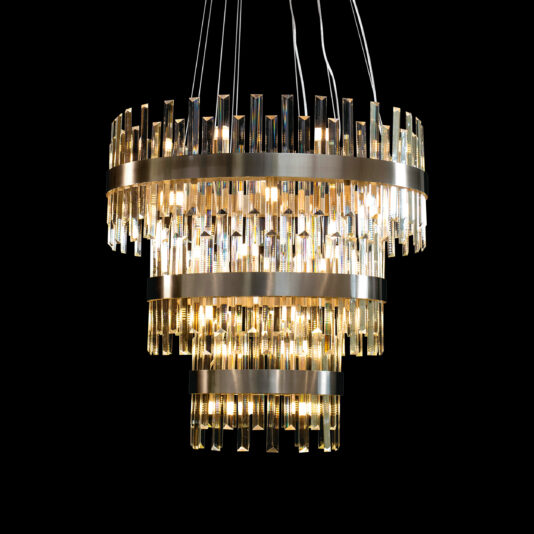 Modern Crystal Three Tier Chandelier