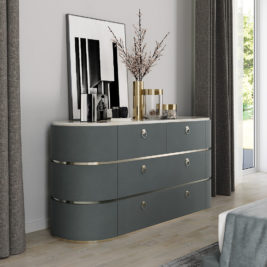 Modern Marble Top Chest Of Drawers - Juliettes Interiors