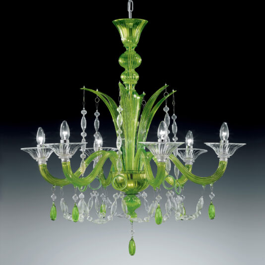 Statement Green Crystal Drop Chandelier