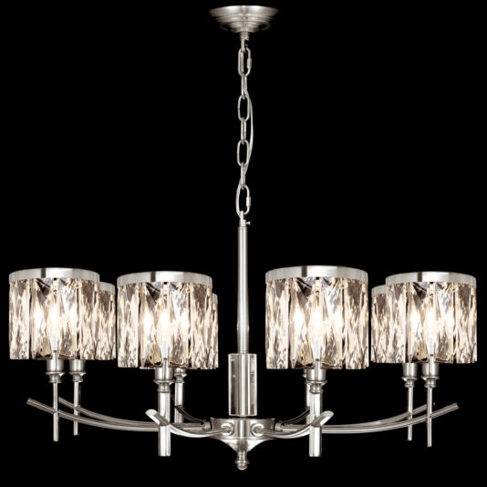 High End 8 Arm Nickel Chandelier