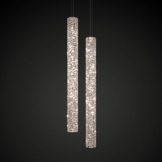 Luxury Vertical Crystal LED Chandelier