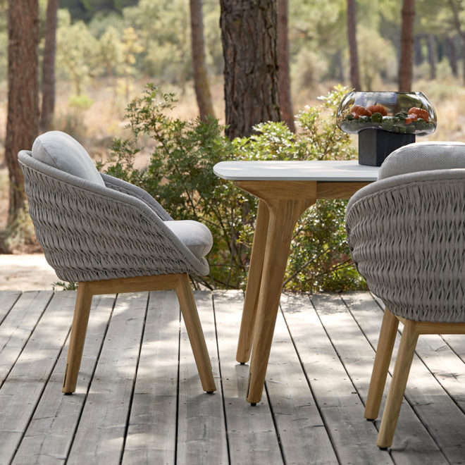 Contemporary Outdoor Woven Dining Chair Juliettes Interiors