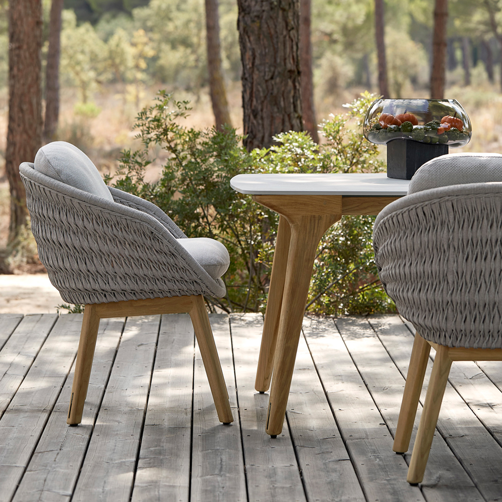 Contemporary Outdoor Woven Dining Chair 4 