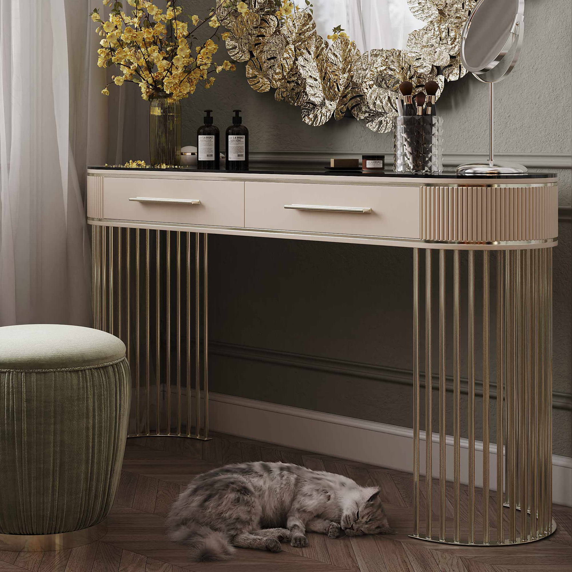 Built-In Dressing Table Ideas: How to Create the Ideal Vanity Table -  Melanie Jade Design