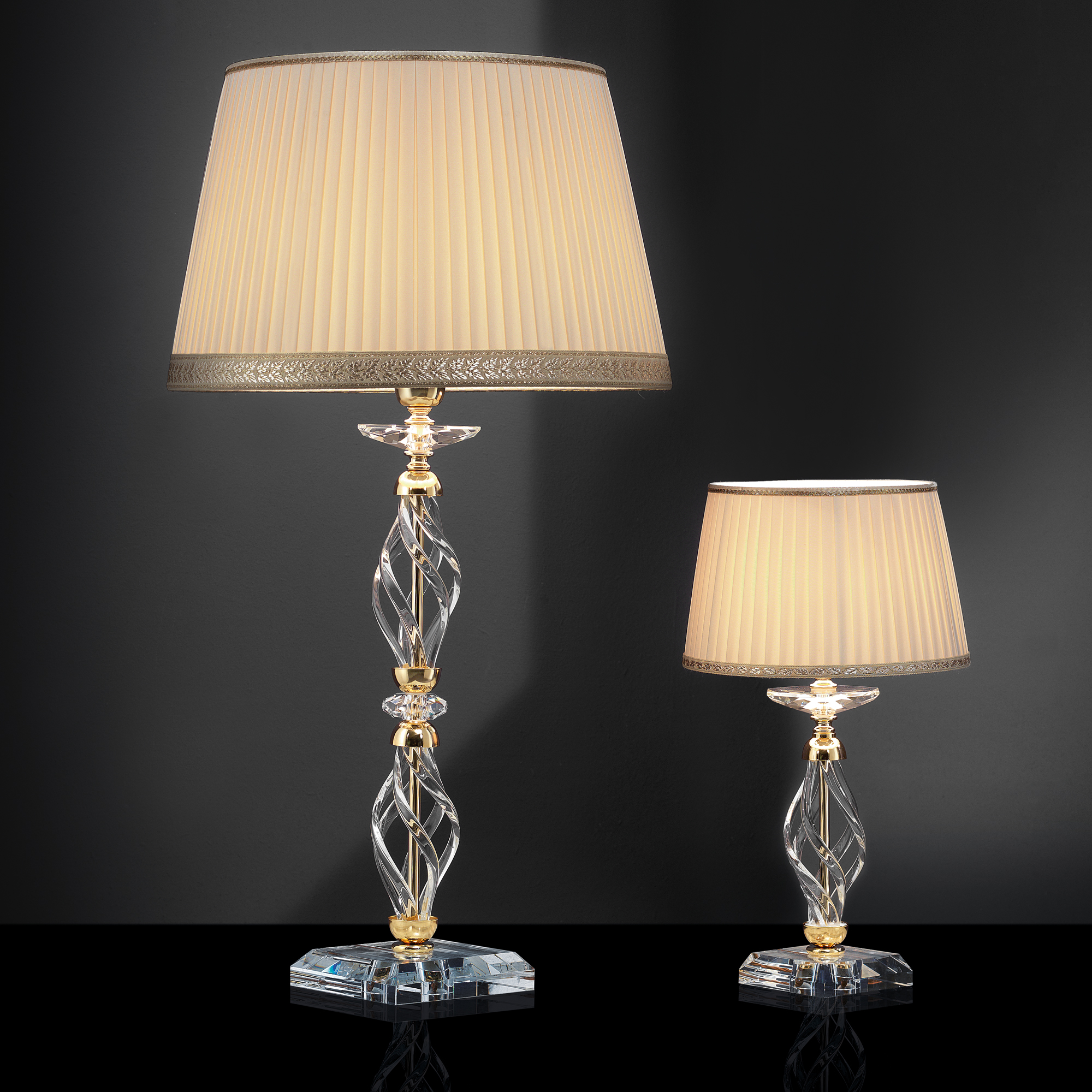 Twisted Table Lamp With Swarovski® Crystal