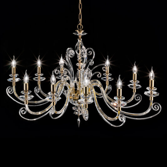 Modern Candle Style Oval Chandelier
