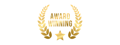 Award Winning icon with laurel surrounding the words to highlight Juliettes Interiors Accolades and awards for interior design